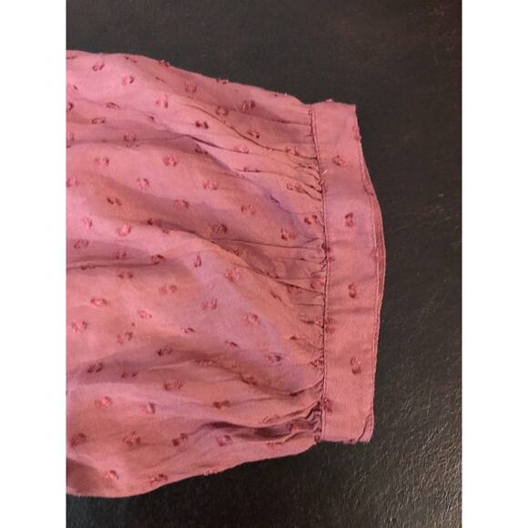 Garnet Hill Elbow-Sleeve Swiss-Dot Blouse - Size Medium - Picture 4 of 12